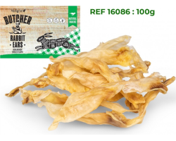 Oreille de lapin 100g - Friandises naturelles pour chiens