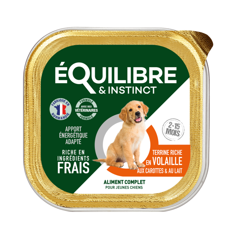 Pâtées riches en volaille & aux carottes CHIOT - Nourriture pour chiots