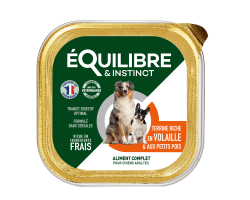 Pâtées riches en volaille et petits pois pour chiens adultes | Aliment complet