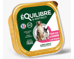 Pâtées riches en saumon et aux épinards pour chiens adultes - Aliment complet