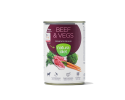 Natura Diet Pâtée Beef & Vegs 400g pour chiens - Bien-être et nutrition
