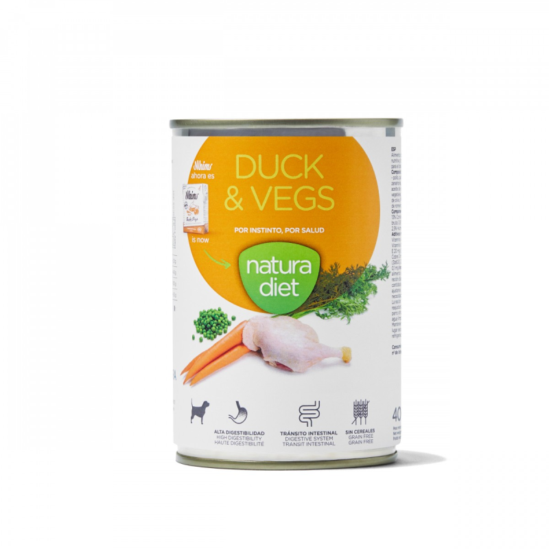 Pâtée Natura Diet au canard & légumes pour chien - 400g