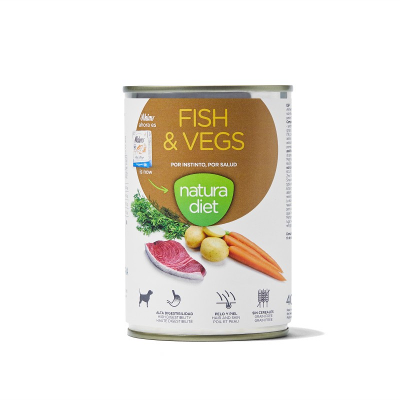 Natura Diet Pâtée fish & vegs 400 g pour chiens | Alimentation de qualité