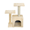 Arbre à chat avec refuge intégré - 40x29x60cm - Couleur écru