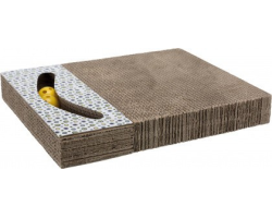 Griffoir en carton 2 en 1 avec balles de jeu pour chats