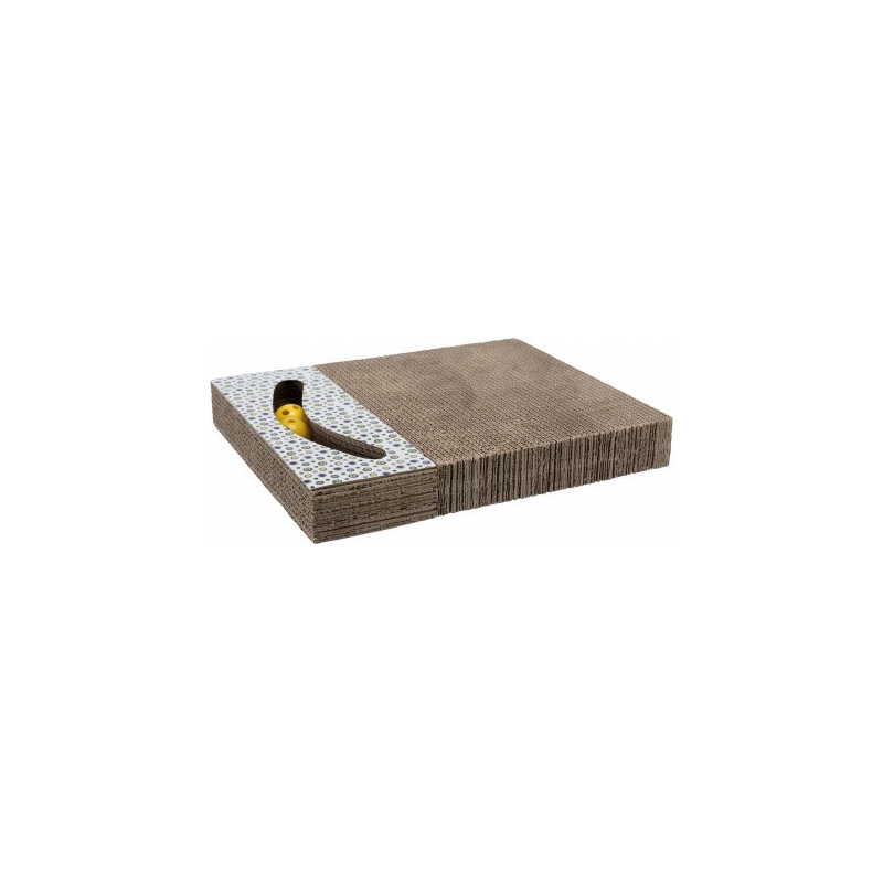 Griffoir en carton 2 en 1 avec balles de jeu pour chats