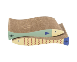 Plaques griffoir en forme de poisson pour chats - Duo ludique et pratique