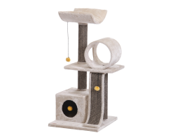 Arbre à chat Cano gris beige - Espace de détente pour chat