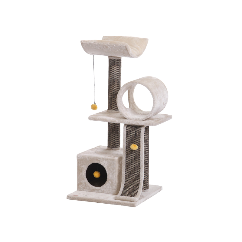 Arbre à chat Cano gris beige - Espace de détente pour chat