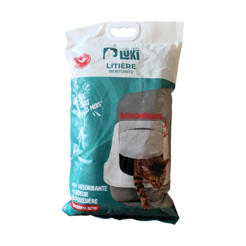 Litière Bentonite agglomérante sans odeur - Charbon actif intégré 5L | Chats