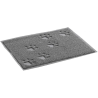 Tapis gamelle et litière anthracite pour chat - Design moderne