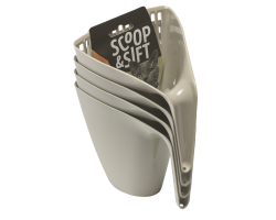 Pelle à litière scoop lux grise pour un nettoyage facile