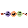 Peluche 3 monstres Halloween avec corde - Jouet pour chien