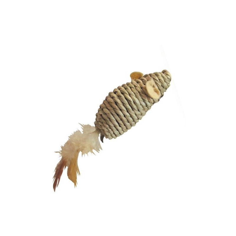 Jouet souris plume pour chat - Jouet interactif haut de gamme