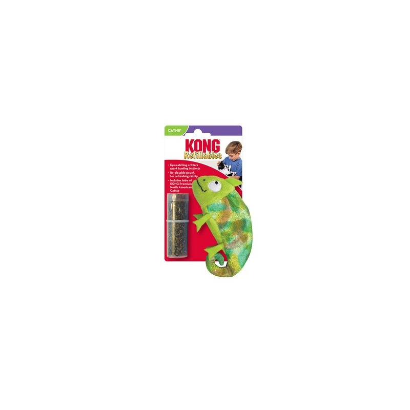 KONG Refillables caméléon - Jouet en peluche pour chats