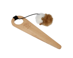 Canne à pêche pour chat Hoppy - Jouet haut de gamme en bois de hêtre