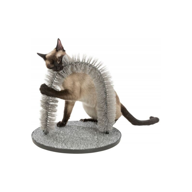 Arc de massage et de soin du pelage pour chat - Bien-être et jeu