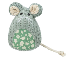 Jouet souris assise en tissu pour chats | Amusement et Durabilité