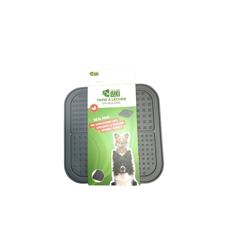 Tapis à lécher en silicone pour chien et chat - Mon Ami Luki | Bien-être animal
