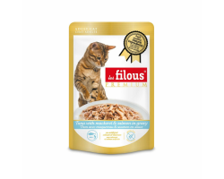 Sachet fraîcheur au thon et maquereau pour chat - Les Filous