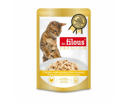 Sachet fraîcheur au poulet et foie de poulet pour chat - Les Filous