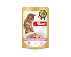 Sachet fraîcheur au thon, poulet et crevettes pour chat - Les Filous