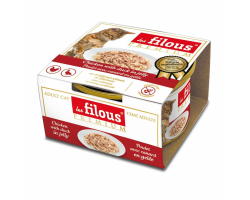 Filet de poulet avec canard en gelée (85g) - Les filous pour chats