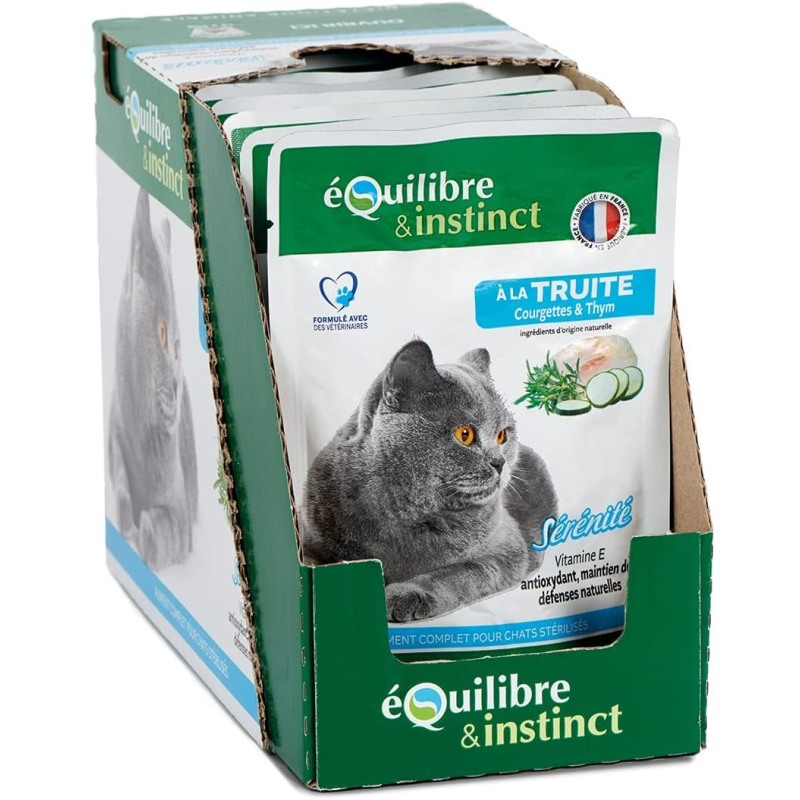 EFFILÉS Sérénité à la Truite, Courgettes & Thym pour Chat Stérilisé