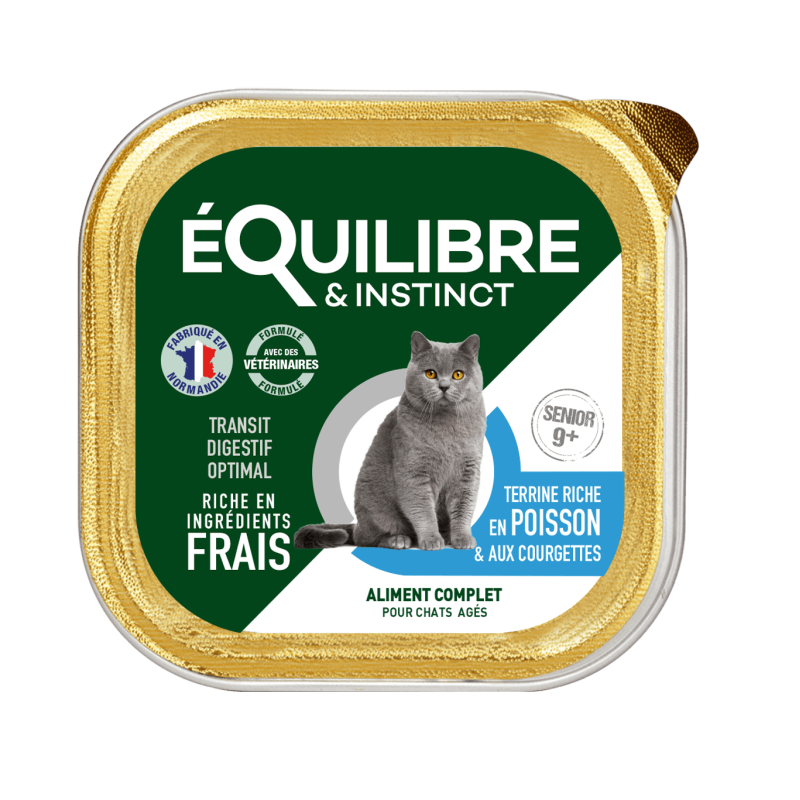 Pâtées riches en poisson & courgettes - Chats âgés