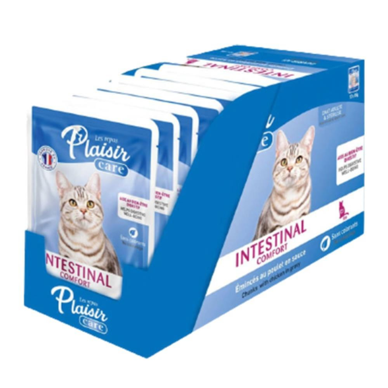Aliment complet pour chats sensibles - 12 Repas Plaisir Care INTESTINAL