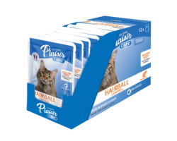 12 Repas Plaisir Care Hairball Control pour chat - Émincés au poisson en sauce