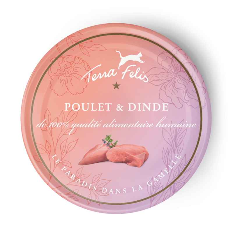 Terra Felis poulet dinde pour chats - Aliment Premium