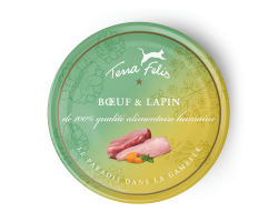Terra Felis boeuf lapin - Aliment complet pour chats adultes