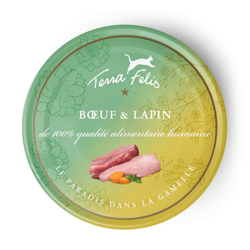 Terra Felis boeuf lapin - Aliment complet pour chats adultes