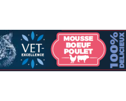 Mousse pour chats au bœuf et poulet - Alimentation complète