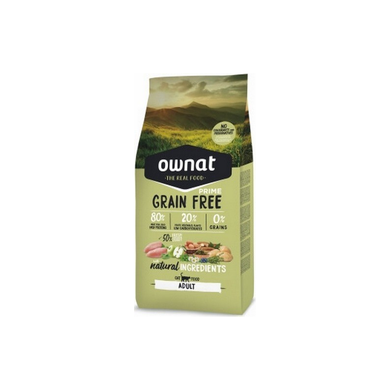OWNAT PRIME Grain Free Adult - Croquettes sans céréales pour chats
