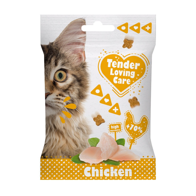 Soft snacks poulet 50g pour chat - Friandises Haut de Gamme