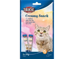 Creamy Snack au poisson blanc 14g pour chats - Hydratation et plaisir