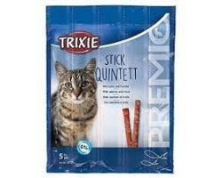 PREMIO Stick Quintett saumon/truite pour chats - Lot de 5