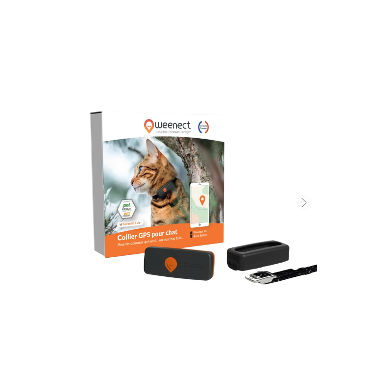 Collier GPS pour chat Weenect XS - Suivi en temps réel