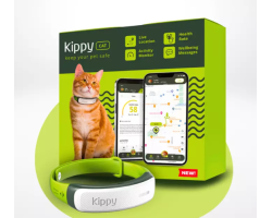 GPS Kippy pour chat - Traceur haut de gamme avec suivi santé