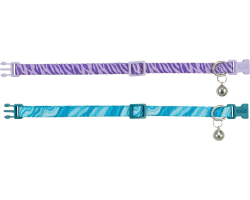 Collier pour chat bleu ou violet avec clochette - Trixie