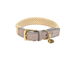 Collier pour chien Tau gris en cuir nubuck - Animalerie Store
