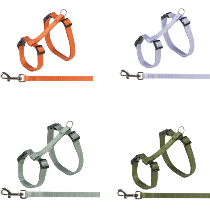 Harnais réglable avec laisse pour chat - Trixie | Confort et sécurité