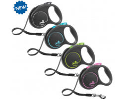 Flexi BLACK DESIGN laisse sangle L TRIXIE - Confort et qualité pour chiens