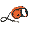 Laisse Sangle Flexi Xtreme Orange avec Mini Amortisseur - Pour Chiens