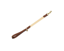 Laisse courte pour chien en cuir nubuck - Tau brun foncé | 60cmx25mm