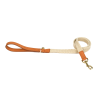 Laisse pour chien Tau brun clair - 120cm x 25mm en cuir italien