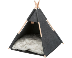 Abri Tipi gris Trixie pour chiens et chats - Confort et style