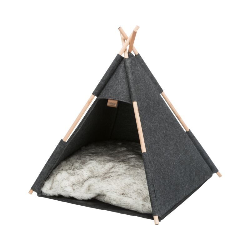 Abri Tipi gris Trixie pour chiens et chats - Confort et style